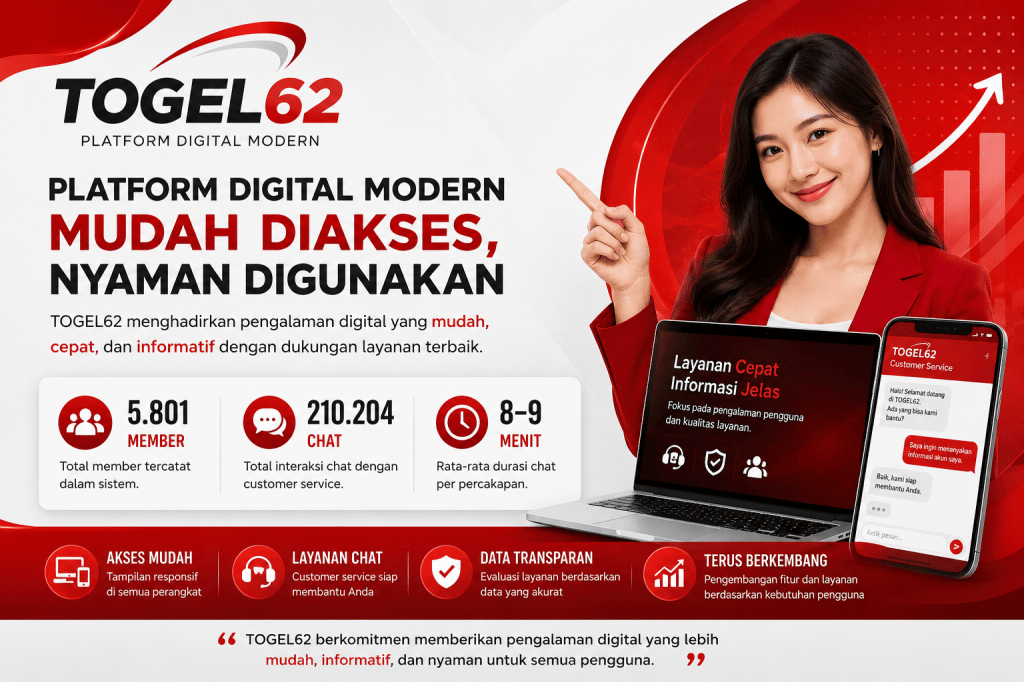 TOGEL62: Platform Digital dengan 10.801 Member dan Lebih dari 210 Ribu Interaksi&nbsp;Chat