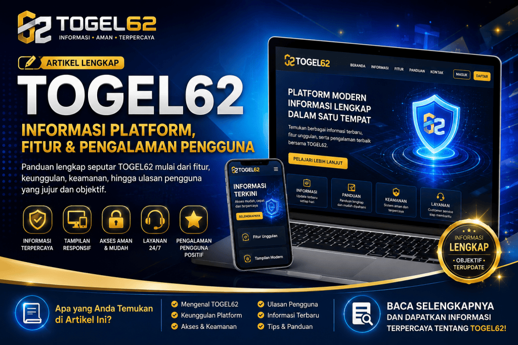 TOGEL62: Informasi Platform, Fitur, dan Pengalaman&nbsp;Pengguna